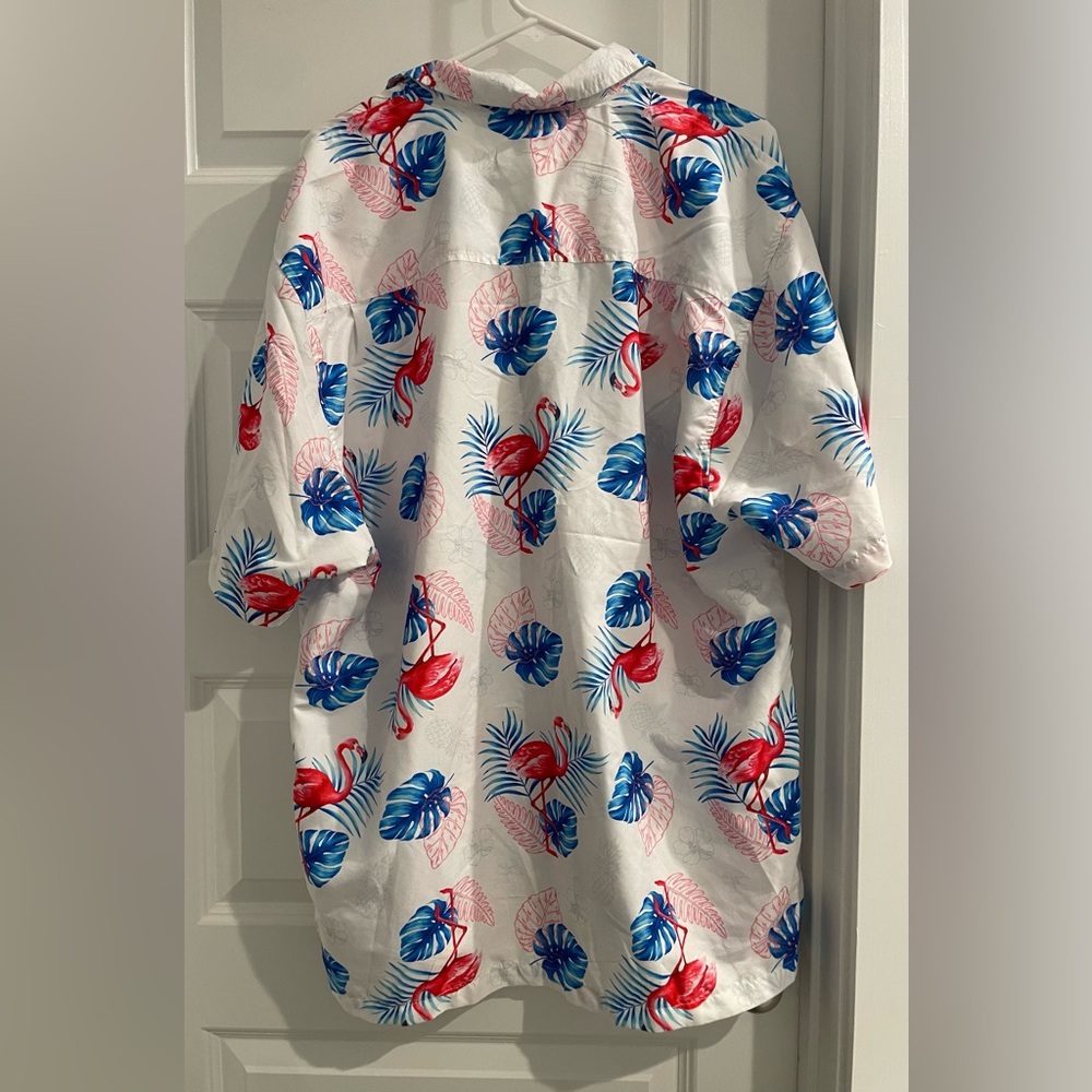 Tropical Flamingo Print Men's Shirt - Picture 2 of 3